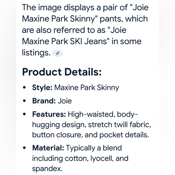 Joie Women's Maxine Park Ski Jeans NWT 18 Tan - Picture 8 of 10